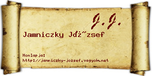 Jamniczky József névjegykártya