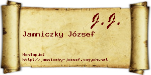 Jamniczky József névjegykártya
