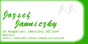 jozsef jamniczky business card